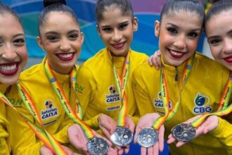 Brasileiras levam prata em etapa da Copa do Mundo de Ginástica Rítmica