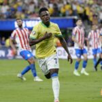 Vinicius Júnior brilha e Brasil derrota Paraguai na Copa América