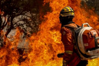 Bombeiros do DF apagam incêndio em área de nascente do Lago Paranoá