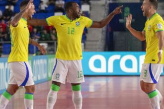 Futsal: Brasil fecha 1ª fase da Copa do Mundo com aproveitamento 100%